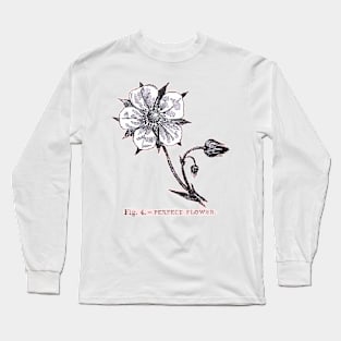 Figure 4 - Perfect Flower with pink outline Long Sleeve T-Shirt